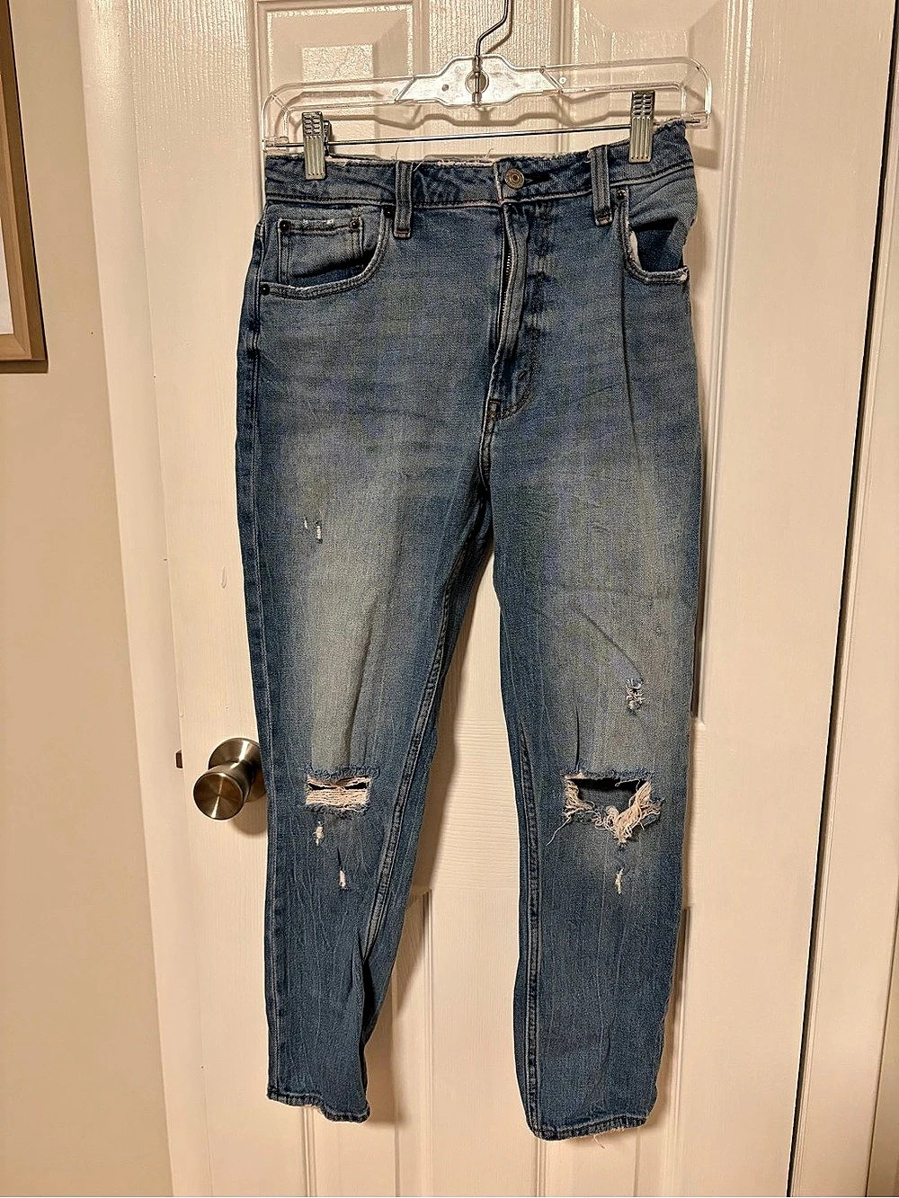 Abercrombie & Fitch Curve Love The Skinny High Rise Jeans Waist 27 Blue